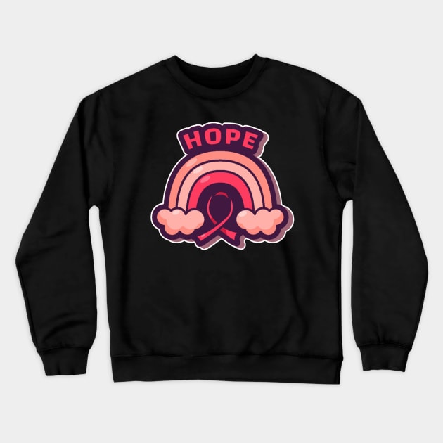 Hope- Breast cancer awareness Crewneck Sweatshirt by Misfit04